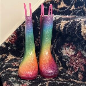 Western Chief Glitter Rainbow Boots